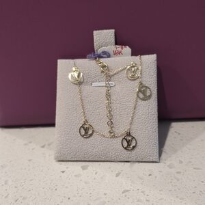 18K Real Gold Charm Bracelet